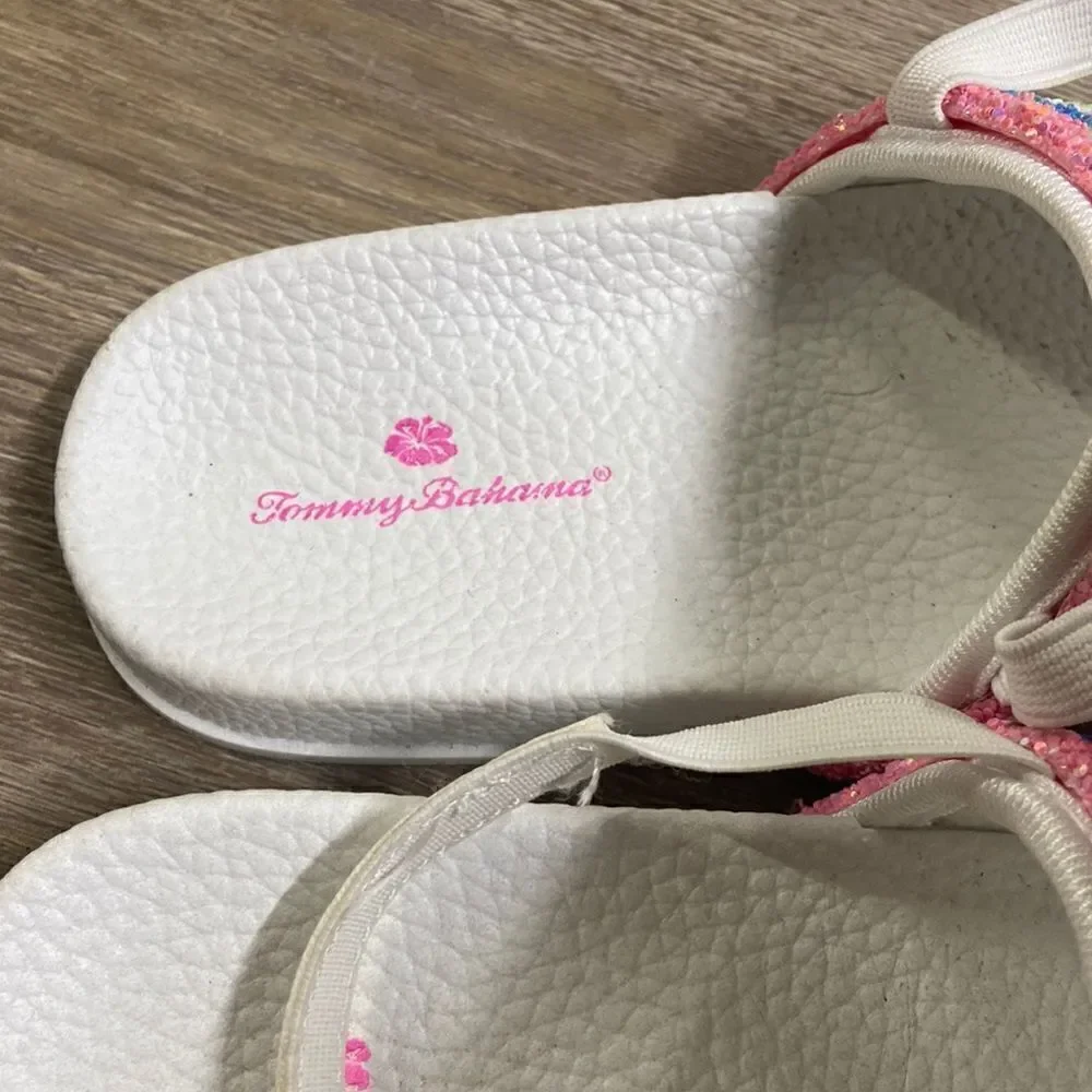 Tommy Bahama Rainbow Glitter Slides